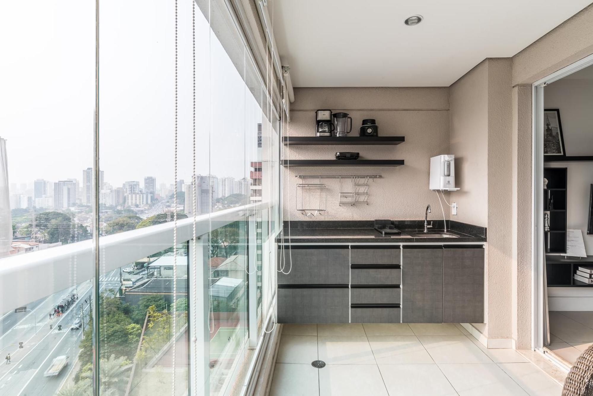 סאו פאולו Estilo, Conforto E Vista Panoramica Ideal Para Trabalho Ou Lazer מראה חיצוני תמונה